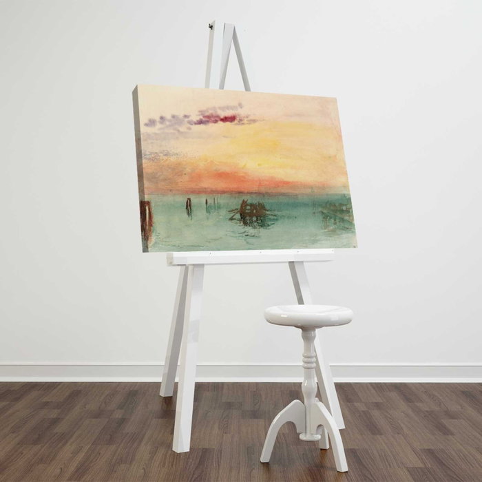 Wallity Lienzo Decorativo Venecia vista por Fusina de Joseph Turner (45 x 70 cm)